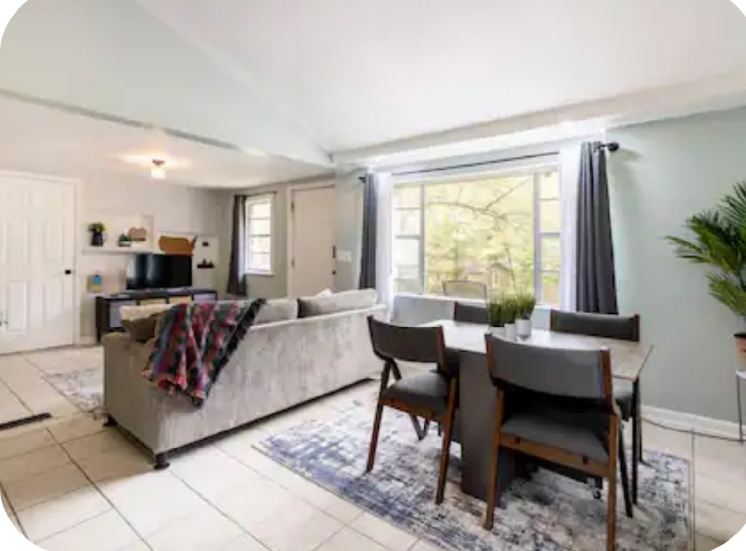Dining and living area