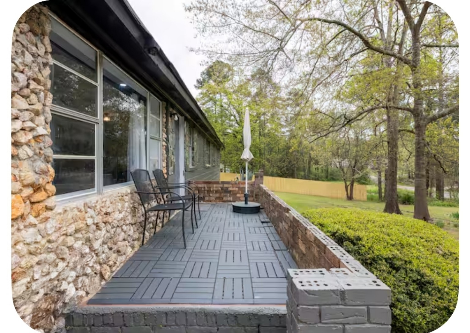 Private patio